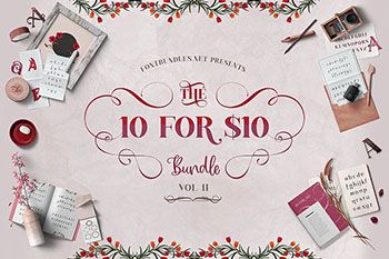 Download The 10 For 10 Bundle Font Bundles Font Bundles Printable Planner Stickers Creative Fonts