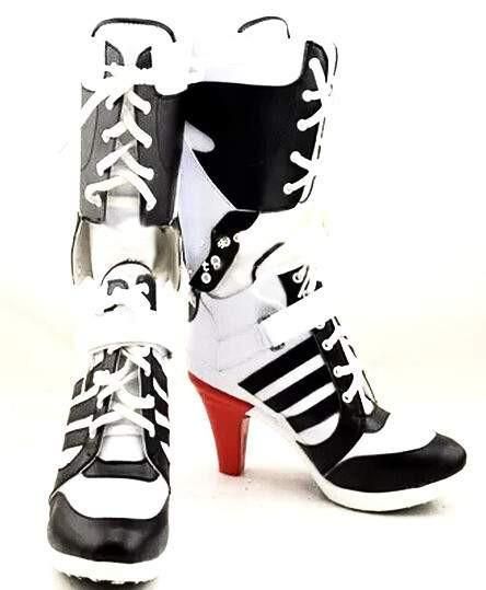 Batman DC Suicide Squad Harley Quinn Cosplay Boots Womens Lace Up Costume Shoes Batman DC Suicide Squad Harley Quinn Cosplay Boots Womens Lace Up Costume Shoes