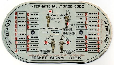 International Morse Code Pocket Signal Disk Morse code - morse code chart International Morse Code Pocket Signal Disk Morse code - morse code chart