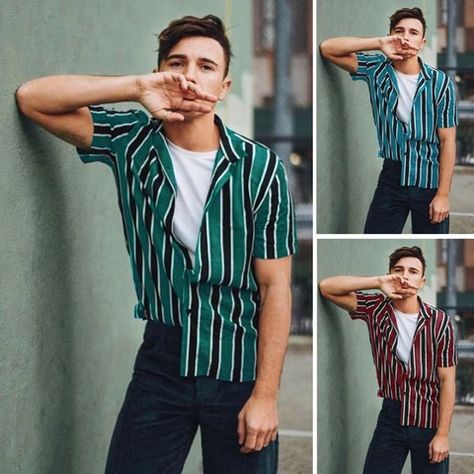 New Luxury Men's Striped Short Sleeve T-Shirts Casual Slim Men Shirt Blouse Tops New Luxury Men's Striped Short Sleeve T-Shirts Casual Slim Men Shirt Blouse Tops