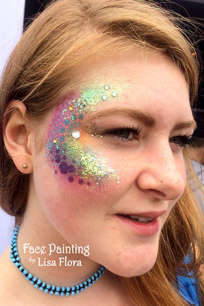 Pin on face glitter