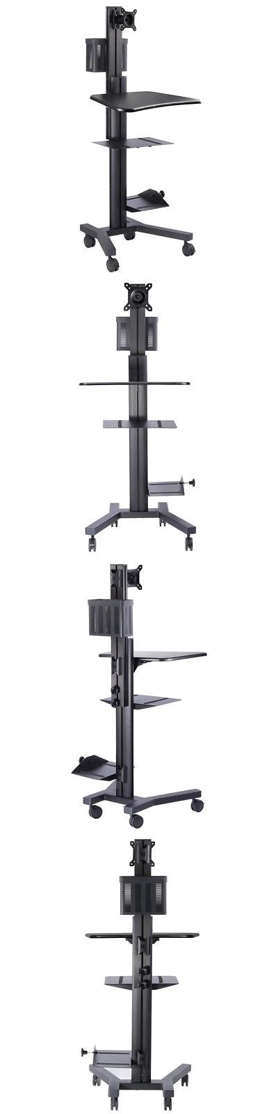Rolling Desktop PC Mobile Cart Monitor Desks and Home Office Furniture 88057