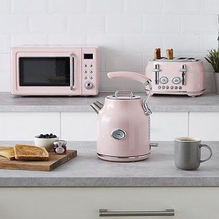 Retro 20l 800w Pink Digital Microwave Dunelm With Images Retro 20l 800w Pink Digital Microwave