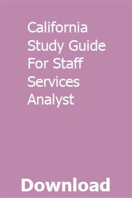 California Study Guide For Staff Services Analyst Chemistry Study Guide Study Guide Introduction To Machine Learning