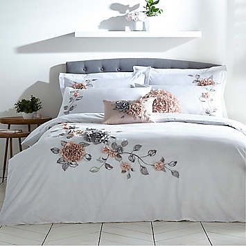 embroidered floral bedding Pin on Embroidered duvet cover