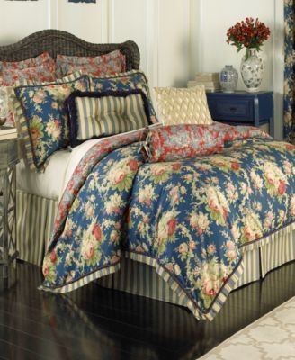 Sanctuary Rose King Comforter Set Blue Sets - Nina Campbell Margot Bedding Sanctuary Rose King Comforter Set Blue Sets - Nina Campbell Margot Bedding