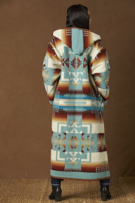 Reversible Long Coat, Chief Joseph, Ivory Reversible Long Coat, Chief Joseph, Ivory