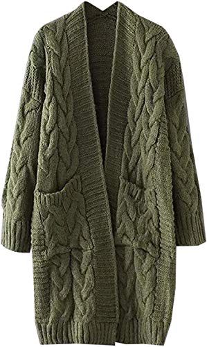 Liengoron Womens Casual Long Sleeve Loose Cardigan Hooded Denim Coat Long Windbreaker