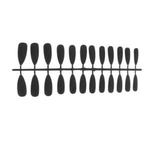 24pcs Long Acrylic Wine Red Black Matte Easy Apply Sharp Stiletto Arti Pure Ladybug Fake Nails Black And Red Wine Red