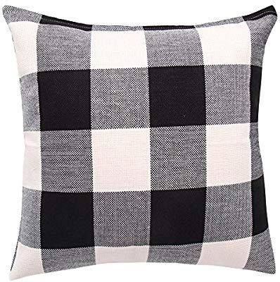 famibay Throw Pillow Cases, Square Cushions Plaid Square Pillow Case Sofa