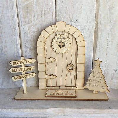6 Pack assorted designs plywood Christmas Fairy Elf Doors Code Ast CX 6 Pack assorted designs plywood Christmas Fairy Elf Doors Code Ast CX