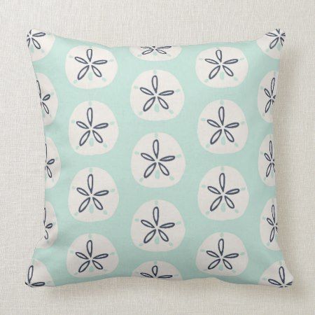 Summer Sand Dollar Pillow | Sand Dollar Throw Pillow in 2020