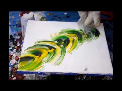 Fluid Art Painting 14 Swiped Feather Youtube Acrylmalerei