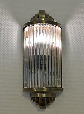 Deco Bauhaus Style Lampe Applique Verre Murale Art Bâtonnets On0kwP