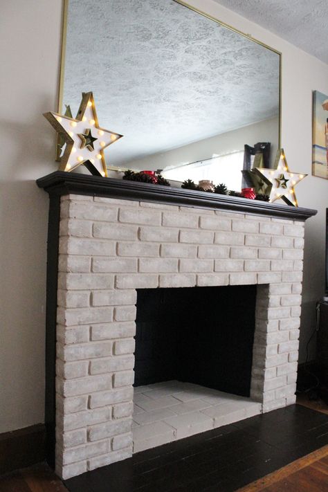 Fireplace Makeover Painting The Firebox And Mantel Brick - Black Fireplace Firebox Paint Brick Anew Fireplace Makeover Painting The Firebox And Mantel Brick - Black Fireplace Firebox Paint Brick Anew