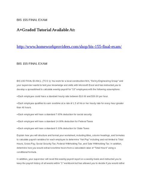 BIS 155 FINAL EXAM BIS 155 FINAL EXAM Pinterest - payroll spreadsheet BIS 155 FINAL EXAM BIS 155 FINAL EXAM Pinterest - payroll spreadsheet