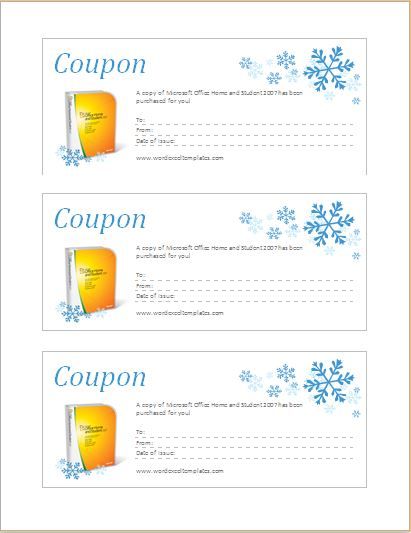 make coupons in word