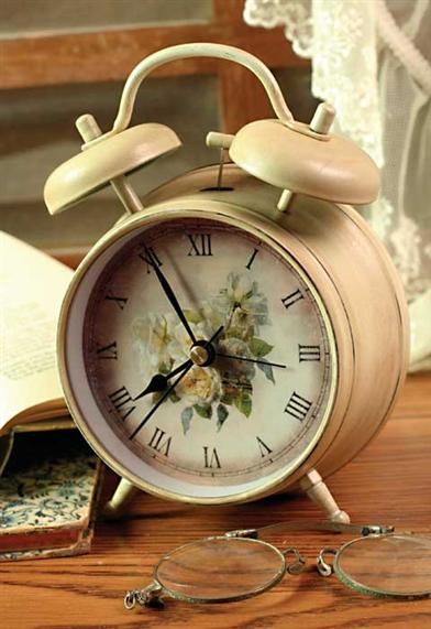Shabby Chic Alarm Clock Victorian Morning Roses Cool Clocks Shabby Chic Alarm Clock Victorian, Chic Alarm Clock