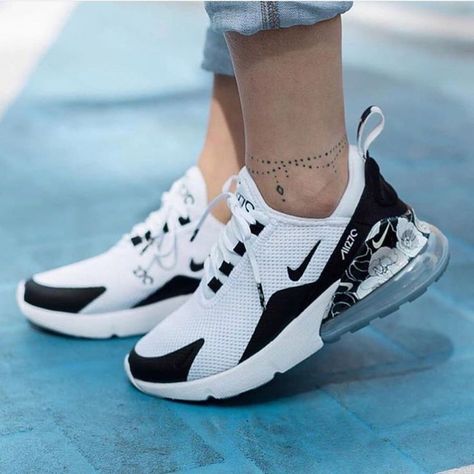 air max 270 blanche et noire florale femme air max 270 blanche et noire florale femme