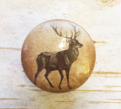 6 Handmade Fishing Wood Knob Cabinet Knobs Walleye Fishing Cabin Decor 1.5/"
