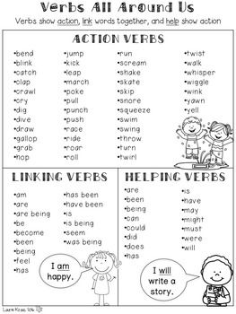worksheet action verbs circle the action verb in each sentence actionverbs
