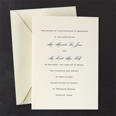 plain wedding invitations