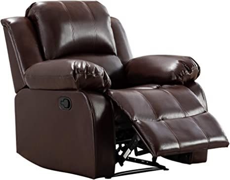 Reclining Chair Manual Single Modern Sofa Home Theater Seating Air Leather Recline Recliner Living Room Bedroom Reclining Chair Manual Single Modern, Single Recliner Sofa Chair