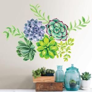 Watercolor Cactus Wallpaper Removable Wallpapers Floral Cactus