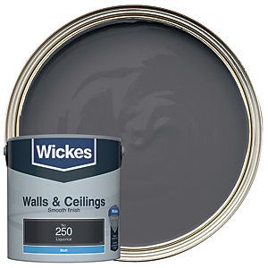 Wickes Vinyl Matt Emulsion Paint No 250 Liquorice 2 5l Wickes Vinyl Matt Emulsion Paint No