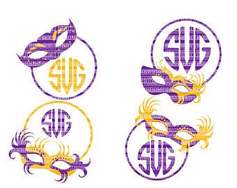 Jester Monogram Frame Mardi Gras SVG Files For Cricut SVG Files For Silhouette Printable Iron-On Transfer Commercial Use Clipart Stencil