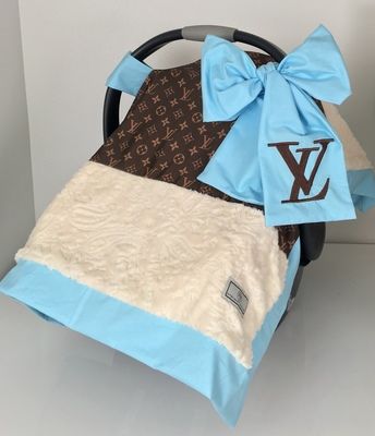 Infant Car Seat Cover Ivory Dusty Blush Vine Minky And Inspired Louis Vuitton Infant Car Seat Cover Baby Car Seats Car Seats