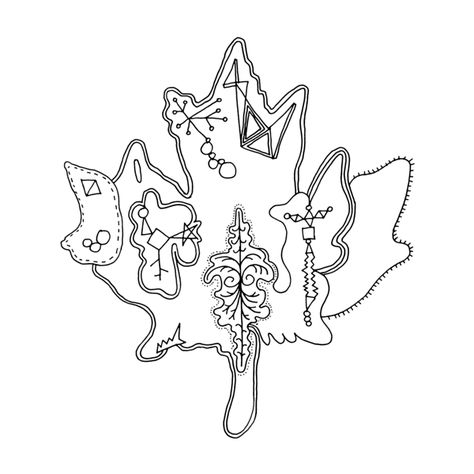 Canadian Maple Leaf Colouring Page 5954 | Осень