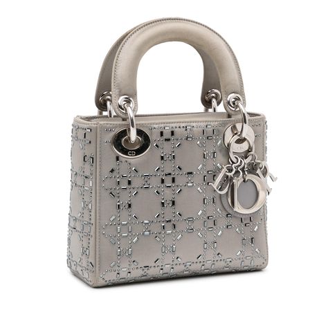 Dior Mini Crystal Embellished Satin Lady Dior SHG s5Dg4b Dior