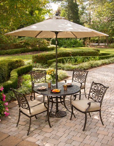 Hanover Outdoor Furniture 5 Piece Traditions Deep Cushioned Dining Hanover Outdoor Furniture 5 Piece