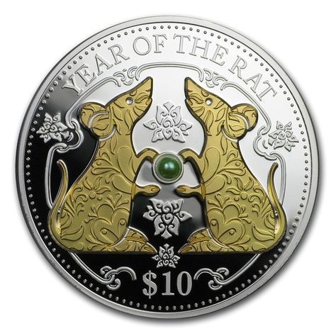 YEAR OF THE RAT ROYAL CANADIAN MINT 2020 $15 1 OZ PURE SILVER COIN