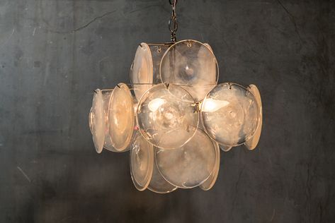 Details about VISTOSI murano glass disc chandelier retro vintage design lamp Details about VISTOSI murano glass disc chandelier retro vintage design lamp