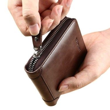 DAYISS® Genuine Leather Brown Mens Fashion Wallet Purse with Good Design DAYISS® Genuine Leather Brown Mens Fashion Wallet Purse with Good Design