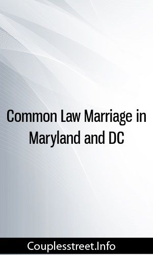 law of marriage in maryland