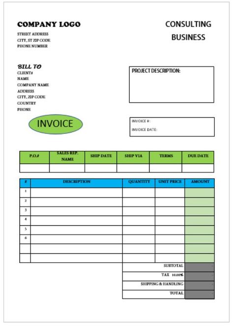 Invoice Template For Consultant Consulting Invoice Template - daycare invoice template Invoice Template For Consultant Consulting Invoice Template - daycare invoice template