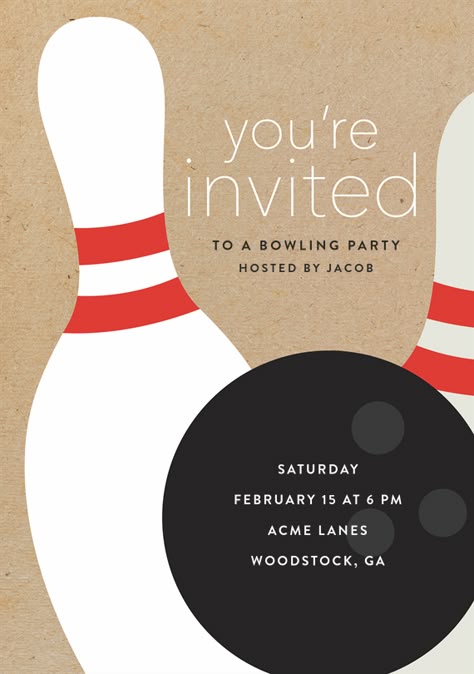 Lets Go Bowling Birthday Invitation #birthdays #bowling - bowling invitation Lets Go Bowling Birthday Invitation #birthdays #bowling - bowling invitation