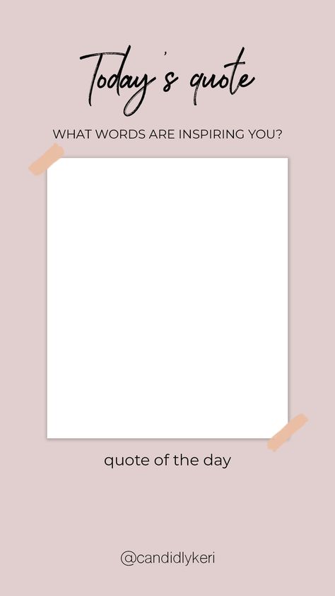 Todays Quote Instagram Template for your Instagram Stories free on