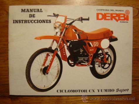 Manual De Instrucciones Moto Derbi Rabasa Ciclomotor Cx Yumbo Super Ciclomotores Motos Motos Clasicas