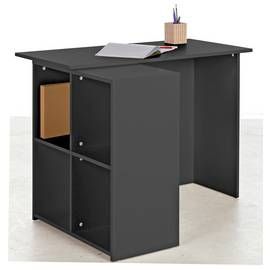 Black Argos Home Compact Folding Wooden Office Desk