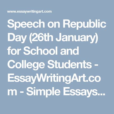 Speech on Republic Day (26th January) for School and College - tribute speech examplestraining evaluation form Speech on Republic Day (26th January) for School and College - tribute speech examplestraining evaluation form