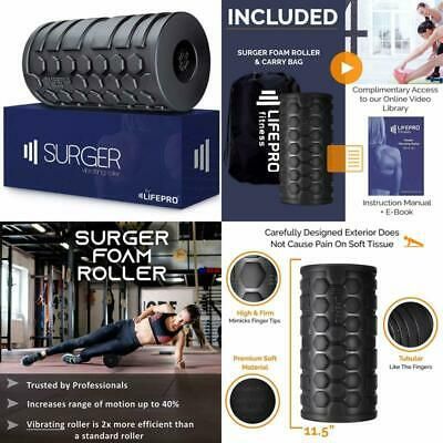 Lifepro 4-Speed Vibrating Foam Roller High Intensity Vibrating Roller For Musc