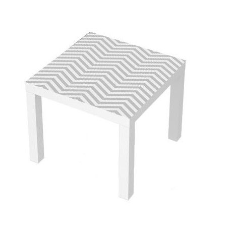 sticker table basse lack 55x55 chevron gris et blanc stickers pour meuble chevron gris mobilier de salon
