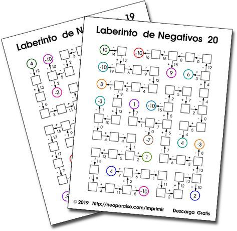 Laberintos Matemáticos Repaso De Sumas Y Restas Con Números Negativos Juegos M Juegos Matematicos Para Imprimir Juegos De Matemáticas Juegos Multiplicaciones