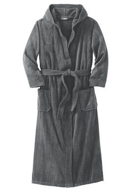 KingSize Mens Big /& Tall Terry Velour Hooded Maxi Robe