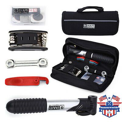 Bike Tire Tyre Repair Tool Set with Bag Cycling Tire Repair Maintenance Tool