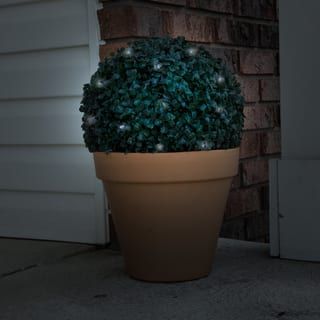 2 X 28cm Dual Function Solar Powered Topiary Garden Ball Sphere 20 Led Lights Garden Balls Artificial Topiary Topiary Garden